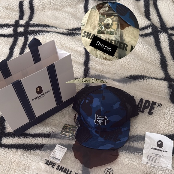 Bape Other - Bape Blue and Black Camo Hat